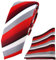 TigerTie - schmale Designer Krawatte Designer Einstecktuch in rot weinrot grau weiss gestreift