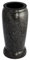 Vase funéraire Monument en granit véritable Impala foncé - Hauteur : 23 cm - Diamètre : 12 cm - Décoration funéraire - Résistant aux intempéries - Vase en granit avec insert en plastique