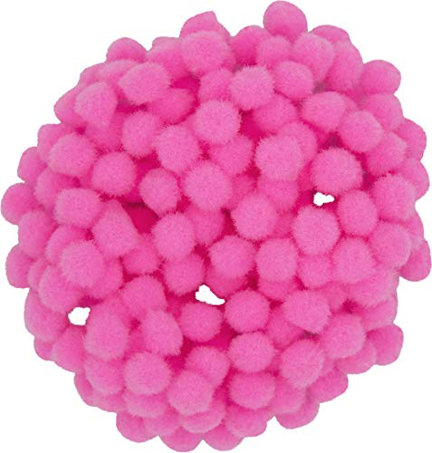 i-mondi® 200 mini pompons zum basteln pink in 10mm klein bastel zubehör pom pom bunt kugeln ponpons deko pompom plüsch