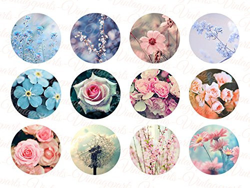 Motivbogen Springtime für 30mm Cabochons von Vintageparts, DIY-Schmuck