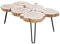 invicta INTERIOR Massiver Couchtisch GOA 115 cm Baumstamm Scheiben Akazie Tischplatte Holztisch Metall Wohnzimmertisch Holztisch Massivholz