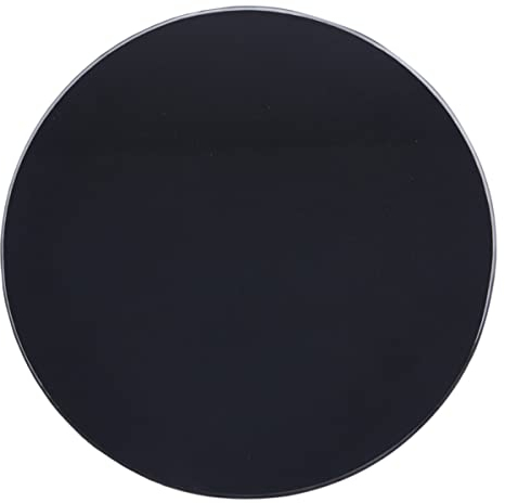 Euro Tische Glasplatte für Kaminofen und Tischplatte in 60cm Facettenschliff, Schutzplatte mit 6mm ESG Sicherheitsglas, Funkenschutzplatte, Glasboden für Kamin (Schwarz)