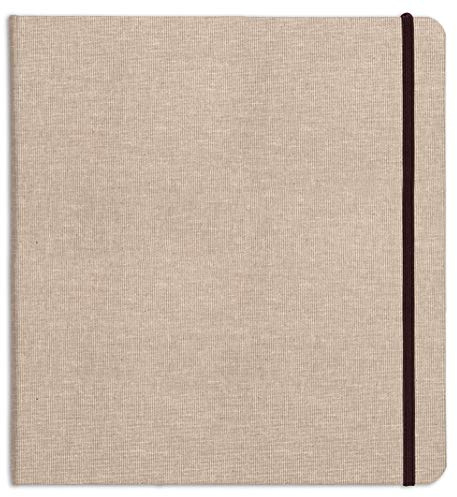 Clairefontaine 96100C Goldline Reisealbum (Umschlag aus Naturleinen, 31 x 32 cm, 32 Blatt, 180 g, für Multitechnik geeignet, ideal für Ihre Reise, praktisch und robust) beige