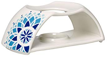 Villeroy und Boch Tea Passion Medina Stövchen, 18 x 8 x 7 cm, Premium Porzellan, Weiß/Blau
