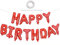 TONIFUL Rot Happy Birthday Ballon Girlande,16 Zoll Rot Folie Happy Birthday Folienballon Luftballon Geburtstagsballon Banner Helium Ballon für Geburtstag Party, Geburtstagsbanner