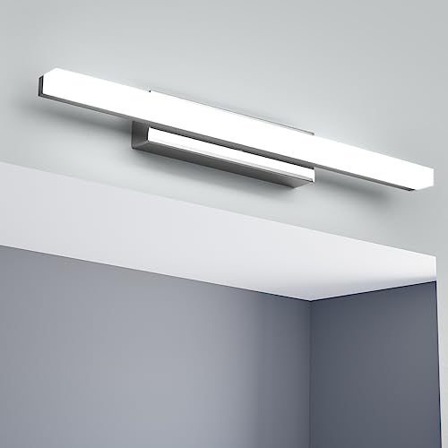 Yafido LED Spiegelleuchte Badleuchte 40CM Badlampe Spiegellampe Kaltweiß Badezimmer Lampe Wandleuchte 230V 9W 6000K Schrankleuchte 800Lumen Nicht-dimmbar
