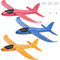 3er Pack Flugzeugspielzeug 14.57foam Segelflugzeug manuelles Werfen Spaß Herausforderung Modellflugschaum Outdoor-Sportspielzeug fliegendes Spielzeug für Kinder mit 3 Fallschirmjägern