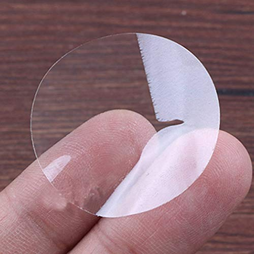 Egurs 1000 Stück Transparent Runde Aufkleber Siegeletikette Blanko Etiketten, Stark Haftend 30mm