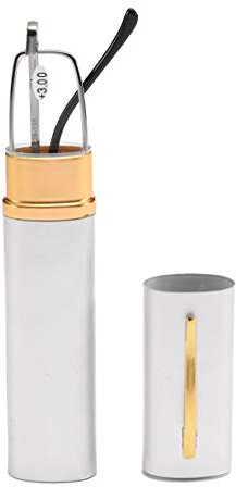 USOOLALA Unisex Compact Premium Reading Glasses Slim Reader w/Pen Clip Tube Case, Silver, +1.5