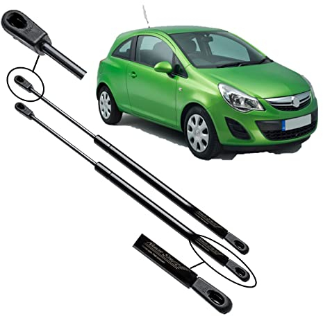 Ramor Strutz 2x Gasfeder Dämpfer Heckklappe Kompatibel mit Vauxhall Corsa D Fließheck 2006-2014. Gasdruckfeder Heckklappendämpfer Ersatz für 13182309 und Andere.