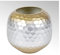 Lambert - Vase, Blumenvase - Favo - Farbglas - Farbe: Silber/Gold - matt - (ØxH) 20 x 22 cm