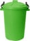 M1SS 50 Litre Heavy Duty Plastic Clip Lock Lid Bin Indoor or Outdoor Rubbish, Waste or Storage of Animal Feed. (Lime Green)