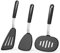 GEEKHOM - Espátula de silicona para utensilios de cocina antiadherentes, resistente al calor a 315 °C, gran y ancha, flexible, espátula de goma, juego de utensilios de cocina para panqueques, 3