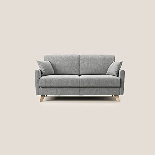 Divani.Store Edgar Bettsofa, Stoff, Hellgrau, 200 cm (Mat 160 x 197)