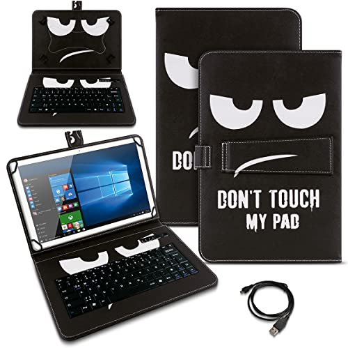 Schutzhülle QWERTZ Bluetooth Tastatur kompatibel für Amazon Fire HD 10 /Plus 2021 Hülle Cover Tablet Tasche 10.4 Case Keyboard kabellos Ultra deutsches Layout, Farben:Motiv 1