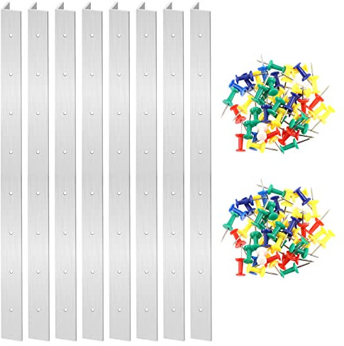 Glarks 72Pcs 3 Inch 6 Inch 12 Inch Stained Glass Supplies Layout Block System with Mix Color Push Pins Tools Kit for Stained Glass Panels Craft (12)
