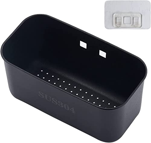 Spülbecken Organizer Edelstahl Spülbecken Sieb Waschbecken Caddy Organizer Spuele Edelstahl Utensilien Korb Organizer Spüle Sieb Abtropfsieb Vegtable/Obst Küche Sieb Teesieb (Schwarz)