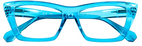DOOVIC Occhiali da Lettura Luce Blu Donna 1.25 Occhi di Gatto Turchese Occhiali da Computer