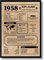 EQUIK PRODUCTS Geburtstagskarte 1958 | Geburtstagsgeschenk für Männer und Frauen | Geburtsjahr 1958 | Vintage Poster | Dekoration und Geschenkidee | Zurück in 1958