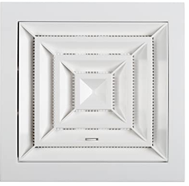 Steinberg14 White Ø 100mm / 4inch Plastic Ventilation Grille - Adjustable Ceiling Vent Cover