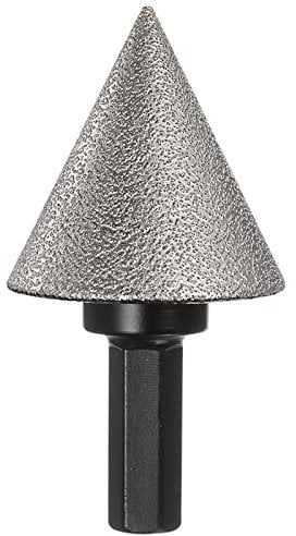 sourcing map Diamond Beveling Chamfer Bits 1.38 Dia 3/8 Hex Shank Cone Grinder Bit, Countersink Drill Bit to Enlarge Holes for Porcelain Tile, Marble, Ceramic, Glass, Stones