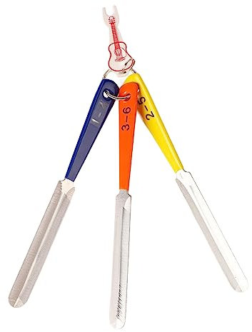 Lima per Capotasto per Chitarra, File per Incoronazione di Tasti in Acciaio Inossidabile Strumenti per Liutaio File per Chitarra Elettrica Strumento Portatile per la Regolazione