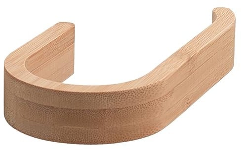 GEDY | Porta Carta Igienica Himalaya Bamboo Naturale, Porta Rotolo Fissabile con Viti Incluse, 2,5x16,8x8cm
