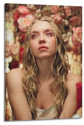 TeDe Sydney Sweeney Cassie Howard Kunst Wohnzimmer Schlafzimmer Poster Gemälde Dekorative Malerei Druck Leinwand Wand 20 x 30 cm Rahmen Stil