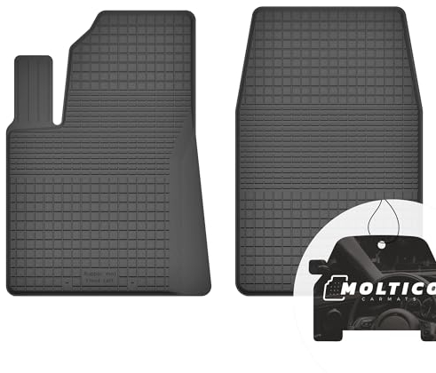 moto-MOLTICO Vorne Gummimatten Auto, 2-teiliges Set, Allwetter Gummi Fußmatten mit Rand, Antirutsch & Wasserfest Autoteppiche - passend für Peugeot 207 2006-2012