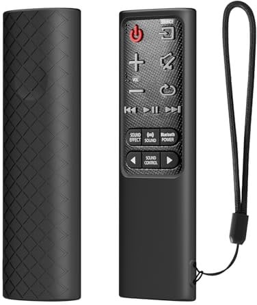 JCMOYUTY Silicone Case Cover for Samsung AH59-02733B AH59-02692E AH59-02692F AH59-02692P AH59-02631A AH59-02632A Soundbar Remote, Black Sleeve