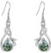 Moosachat Ohrringe 925 Sterling Silber Unendlichkeit Natürlicher Moosachat Hängend Ohrringe Grüne Edelsteine Verlobung Hochzeits Schmuck Geschenk für Damen Frauen