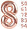 Rose Gold 8 Balloon, Number Balloons 40 Inch, 8th Birthday Decorations for Boys Girls, Birthday Balloons, Rose Gold Party Supplies, Number 8 Balloon