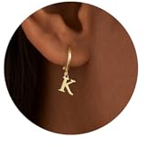 TINGN Ohrringe Gold - Buchstaben Creolen Gold für Mädchen und Teenager - Geschenke