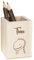 minimutz Stiftehalter Holz für Kinder - Personalisiert mit Name - Stiftebox Schreibtisch mit Tier - Gravierter Stiftebecher eckig mit Namen - 11x7.5x7.5 cm Dinosaurier