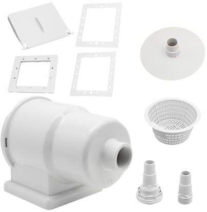 NIKUJUGA SP1091LX Dyna-Skim Aufstellpool Skimmer ABS Kunststoff Durchgangs-Skimmer mit Zubehör weiß