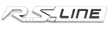 AQXYWQLL Auto Metall GT RS Line Logo Abzeichen Emblem Aufkleber Aufkleber kompatibel mit Logan Clio Megane 2 3 4 5 6 Captur Espace Twingo Duster Kadjar(Color:K)