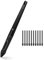 PW517 Stylus Digital Pen with 10 Nibs for Huion Kamvas 13, Kamvas 22 Plus, Kamvas 22, Kamvas Pro 24 Drawing Monitor, 8192 Pressure Stylus Pen Battery-Free
