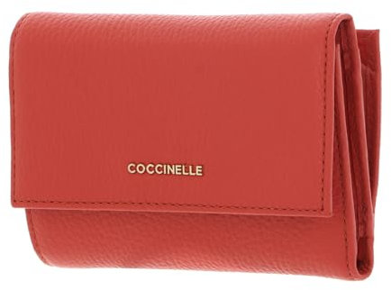 Coccinelle Metallic Soft Wallet Grainy Leather Grenadine Red