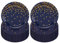 CEILIWEN Assiettes en Papier Bleu, Lot de 100 Assiettes de 18 cm / 7 pouces de Couleur Bleu Marine avec Points en Feuille d'Or, Décorations pour Fête d'Anniversaire