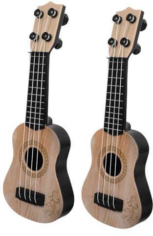 BCOATH 4 Stück Mini-Ukulele Ukulele Klassisches Instrument Nachgemachtes Gitarrenspielzeug Ukulele Spielzeug Für Kinder Minispielzeug Für Kinder Musikspielzeug Lernspielzeug Beige Plastik
