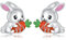 HOOHWE Bunny Stud Ohrringe für Frauen 925 Sterling Silber Nette Bunny Ohrringe Tier Schmuck Bunny Geschenke für Frauen