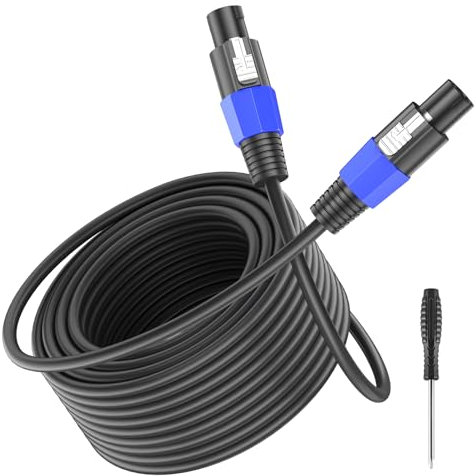 GCTBL 30M Speakon to Speakon Cable Audio Amplifier Speaker Cable 12 Guage DJ/PA Cord Wire with Speakon Connectors