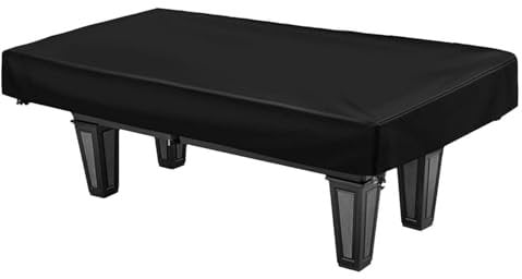7/8/9 Ft Billiard Pool Table Cover - Waterproof Outdoor Indoor Silver-coated Oxford Cloth Dustproof Sun Rain Protection, Furniture Cover, Full Protection Billiard Covers, With Drawstring, Black