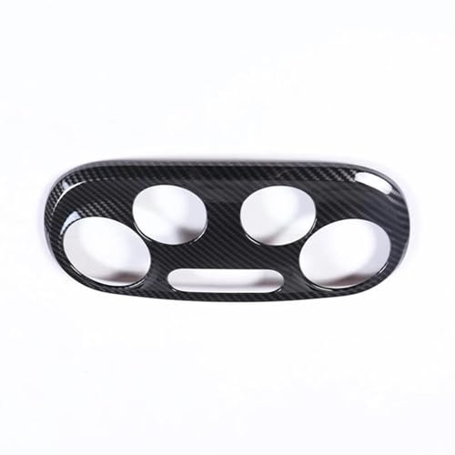 Per Fiat 500 2016 2017 2018 2019 2020 2021 2022 ABS Copertura Cornice Pannello Regolazione Aria Condizionata Console Centrale Auto CFCKHPTHAZ(Carbon Fiber Texture)