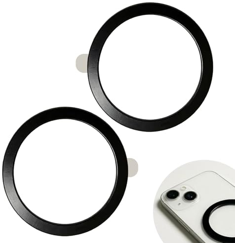 tiyiyok 2 Stück Magnetring Handy, Magnetring für Handyhülle, Magnet Ring Handy, Metallring-Aufkleber für Auto-Handyhalter, magnetischer Handyhalter