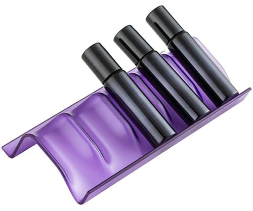 ELEOUTI 3pièces Support Tiroir pour Bouteilles Huiles Essentielles Organiseur Pliable Plastique à Compartiments pour Rangement et Présentation Domestique