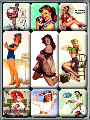 Pin Up - Parking, Magnet-Set (9teilig)