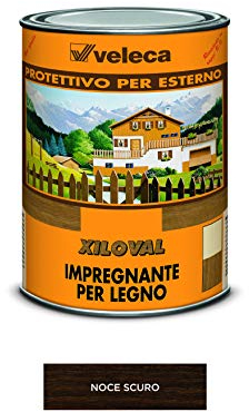 Veleca XILOVAL Noce Scuro - lt. 1 - IMPREGNANTE PROTETTIVO LUCIDO DA ESTERNO PER LEGNO