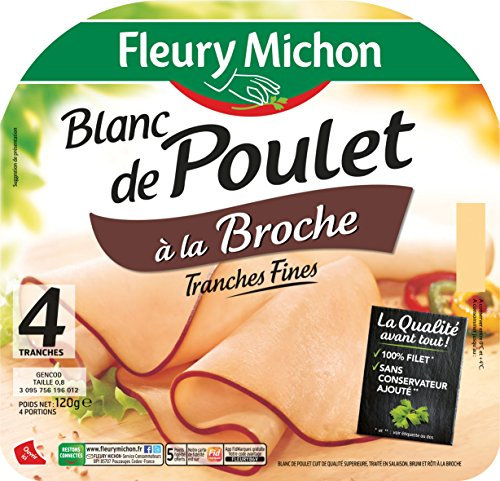 Fleury Michon Fines Blanc de Poulet à la Broche 4 Tranches 120 g