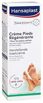 Hansaplast Foot Expert Regenerierende Fußcreme (1 x 100 ml), Fußpflege intensiv feuchtigkeitsspendend, Fußcreme mit 10% Urea